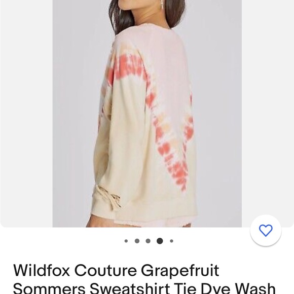 NWT WILDFOX GRAPEFRUIT SOMMERS INTENTIONALLY DISTRESSED SWEATSHIRT SZ SMALL - Picture 13 of 14
